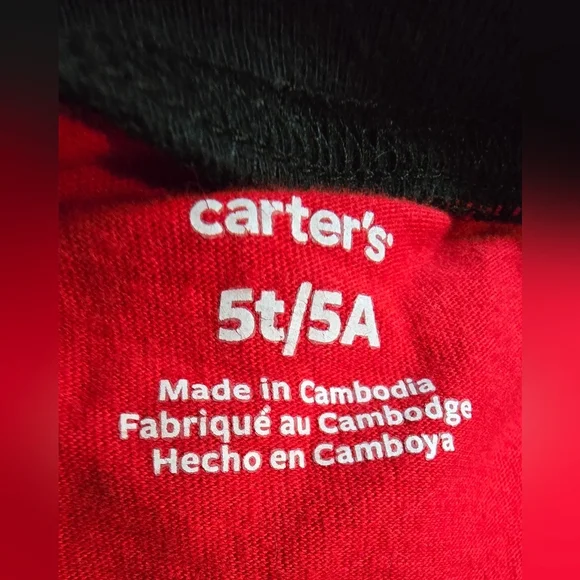 Carter's Red and Black Monster Hugs Tee - Picture 4 of 4